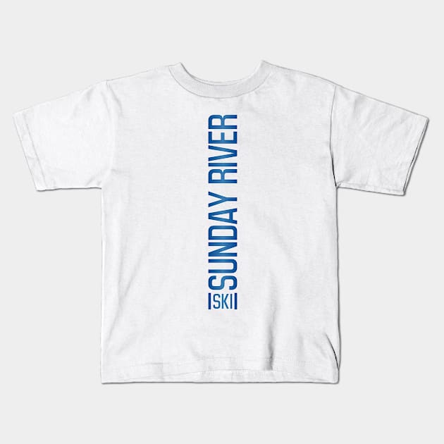 Ski Sunday River Kids T-Shirt by ChasingGnarnia